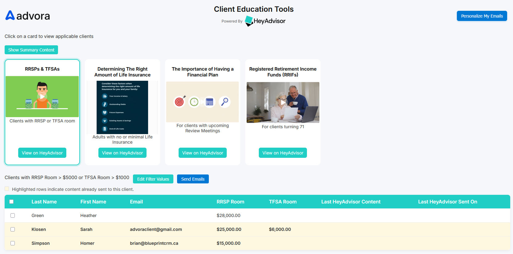 HeyAdvisor Integration